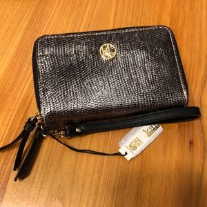 Kate Landry metallic wrist wallet